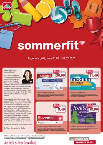 Flyer mit den Juli-Angeboten 