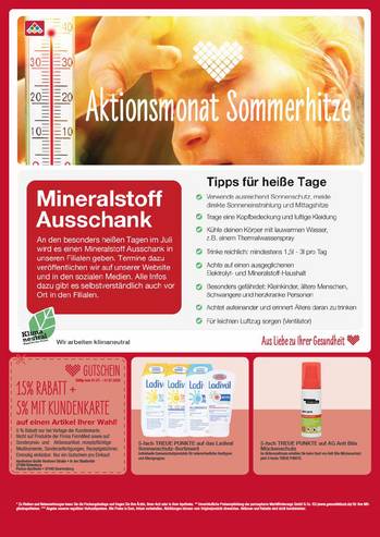 Flyer mit den Juli-Angeboten 
